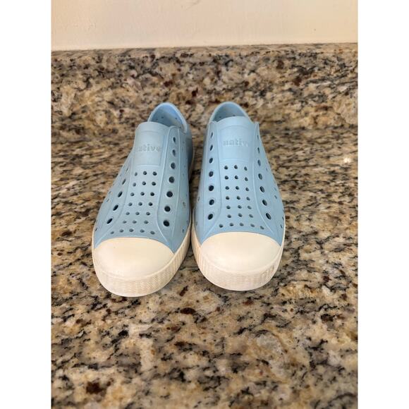 Native Children Light Blue Slip On Shoes Junior Size 1 - Picture 1 of 8